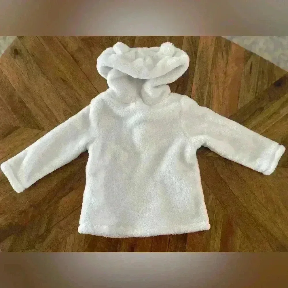 Carters 18 month white super soft bear hood sweatshirt